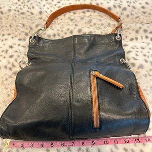 LEATHER PURSE, DORSEIN PELLE, MADE IN ITALY, BLACK & BROWN
